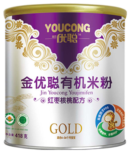 優(yōu)聰紅棗核桃有機米粉