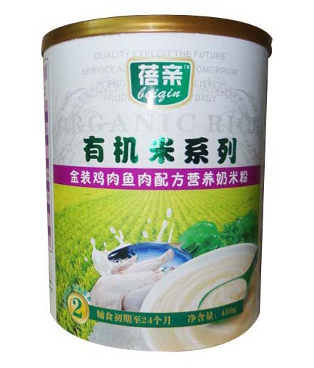 蓓親有機(jī)米雞肉蔬菜奶米粉