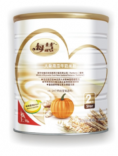 每慧大骨南瓜牛奶米粉2段(灌裝)