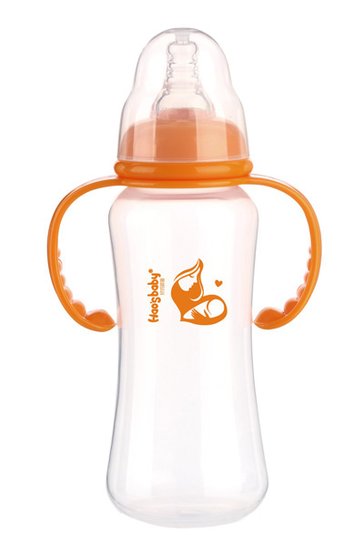 好氏嬰童標口橙色弧形PP奶瓶