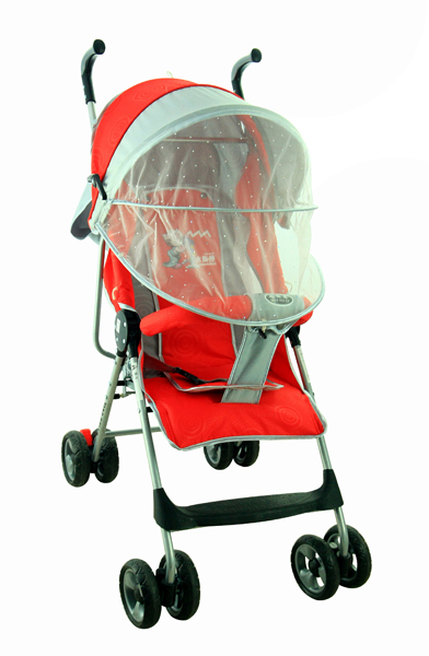 小貝樂(lè)全自動(dòng)帶傘柄紅色嬰兒推車T116-2hp