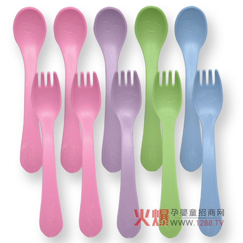 美國(guó)小綠芽玉米淀粉萌芽潔具叉勺套裝