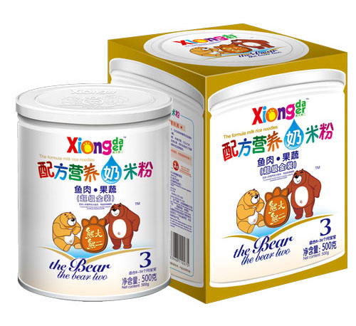 熊大熊二魚肉果蔬配方營(yíng)養(yǎng)奶米粉