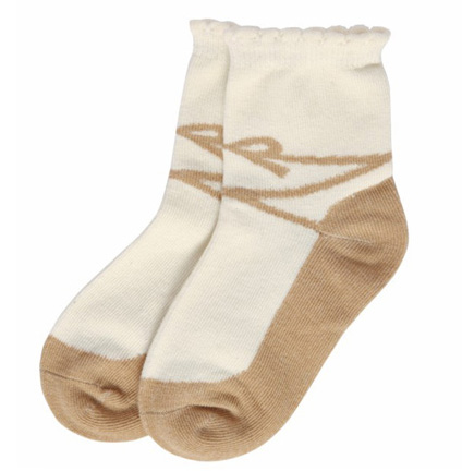 本色源有機棉蝴蝶結(jié)童襪