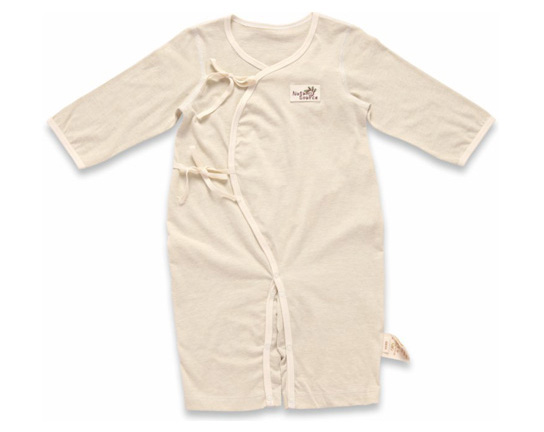 本色源長(zhǎng)袖綁帶開檔哈衣