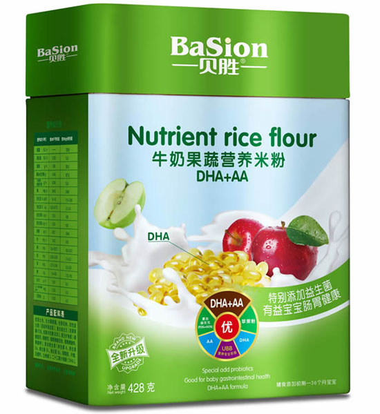 貝勝牛奶果蔬營(yíng)養(yǎng)米粉DHA+AA