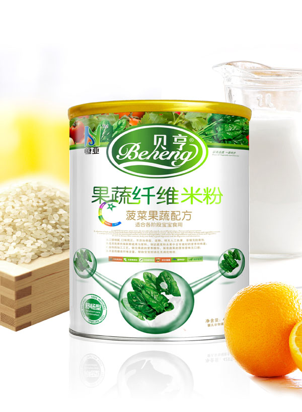 貝亨0段菠菜果蔬配方果蔬纖維米粉