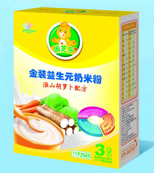 因芝樂(lè)金裝益生元淮山胡蘿卜奶米粉