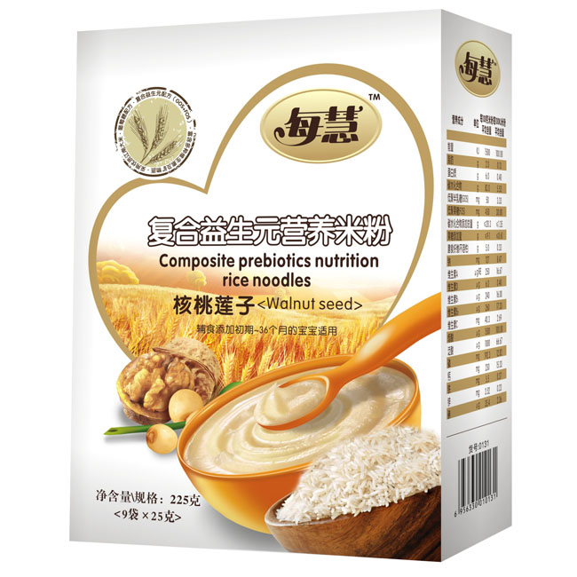 每慧復合益生元核桃蓮子營養(yǎng)米粉米225
