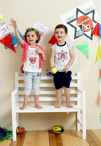 丑丑新款時尚童裝白色