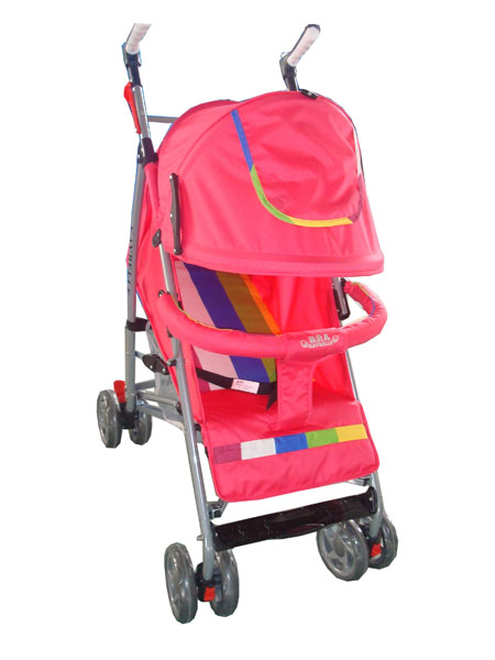 凱貝兒紅色帶傘柄嬰兒車