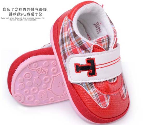 天使之?huà)敫褡硬纪竿笟釶U嬰兒學(xué)步鞋紅色