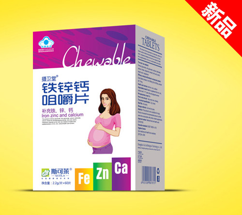 斯可萊孕婦鐵鋅鈣咀嚼片