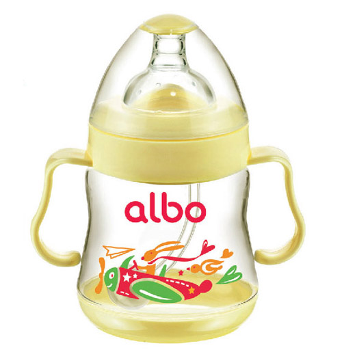 愛(ài)樂(lè)寶PP圓弧自動(dòng)奶瓶210ml黃色