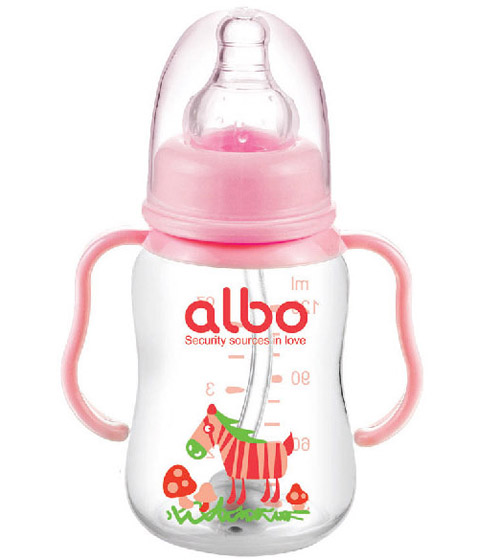 愛樂寶標(biāo)口PP自動(dòng)奶瓶120ml粉色