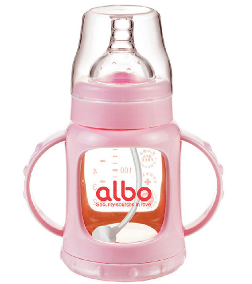 愛樂寶防爆自動(dòng)玻璃奶瓶150m粉色