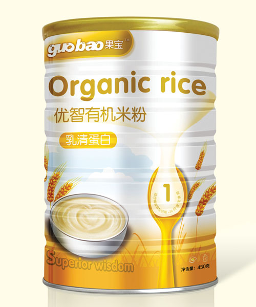 果寶乳清蛋白優(yōu)智有機(jī)米粉