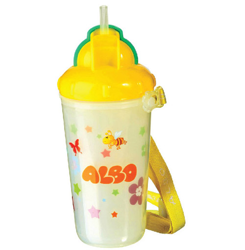 愛(ài)樂(lè)寶雙層保險(xiǎn)杯270m黃色