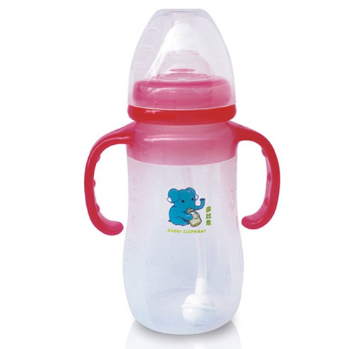 多比象帶柄yinge自動奶瓶粉色