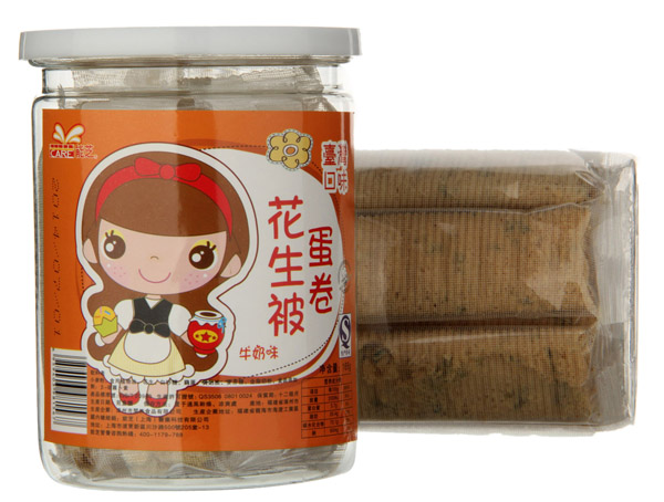 能芝牛奶花生被蛋卷