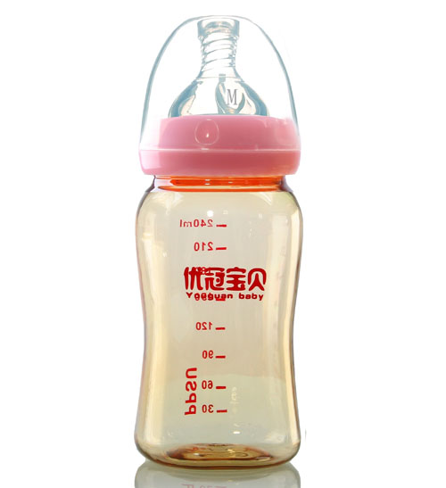 優(yōu)冠寶貝PPSU奶瓶240ml紅色