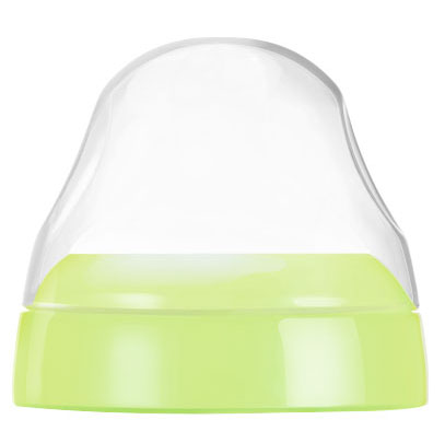 矇矇兔綠色寬口奶瓶牙蓋組