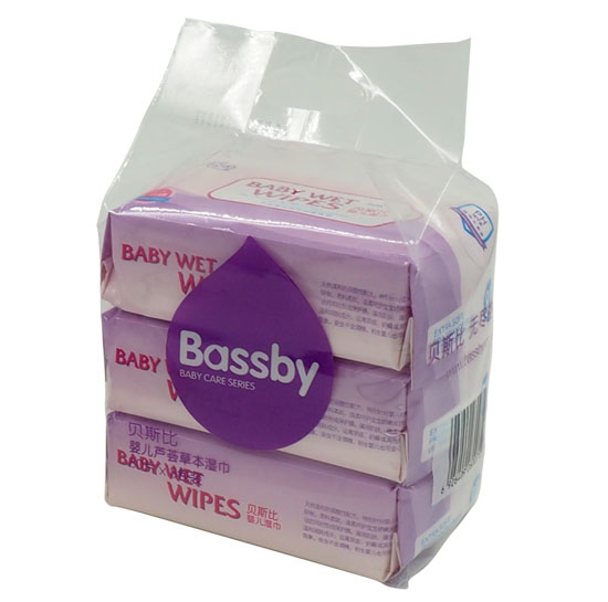 貝斯比嬰幼兒蘆薈濕巾80片裝三聯(lián)包(BSH007)