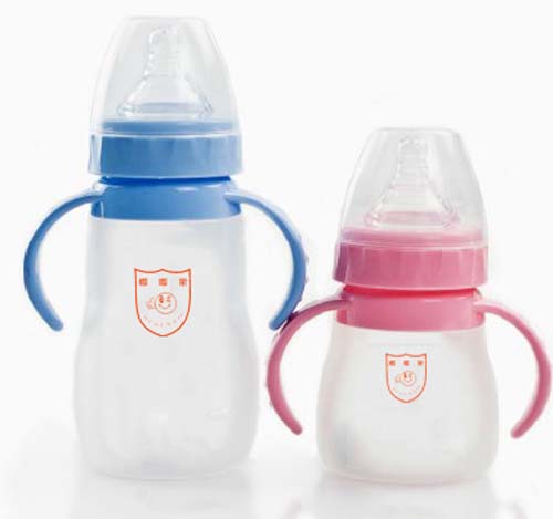 嘟嘟樂帶吸管硅膠奶瓶