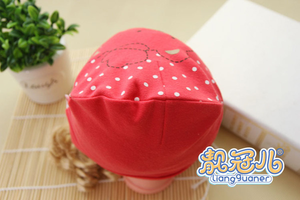 靚冠兒嬰幼兒單層小熊帽子頂部