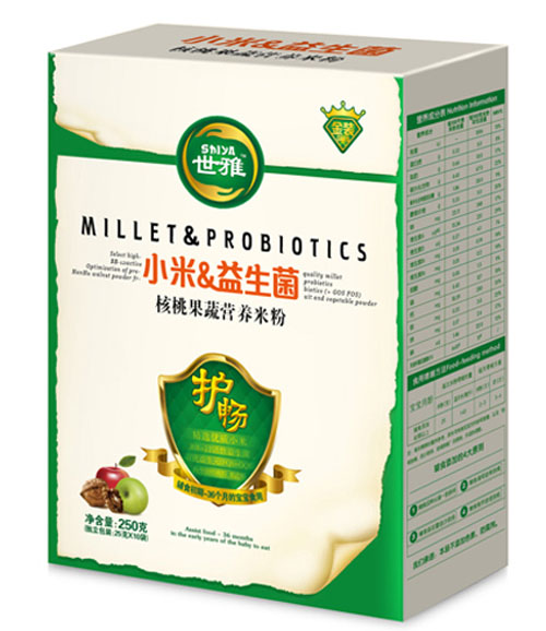 世雅小米益生菌核桃果蔬營(yíng)養(yǎng)米粉