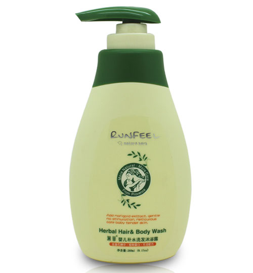 潤(rùn)菲嬰兒植物補(bǔ)水洗發(fā)沐浴露260ml