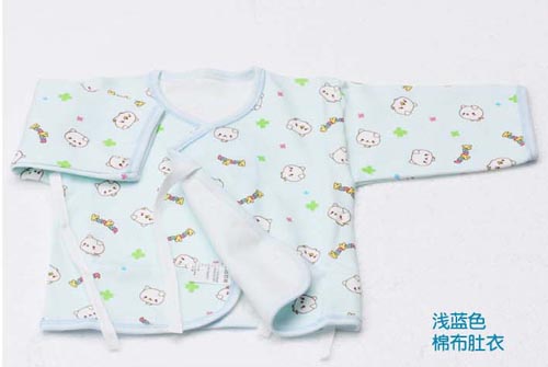 KUNKUN嬰兒棉質(zhì)肚衣淺藍(lán)色