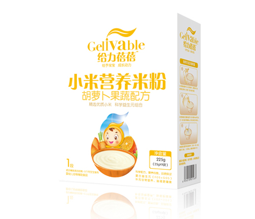 給力蓓蓓胡蘿卜果蔬配方小米營養(yǎng)米粉