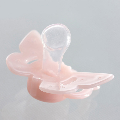 KUNKUN粉紅色安撫奶嘴(蝴蝶造型姆指型奶嘴)