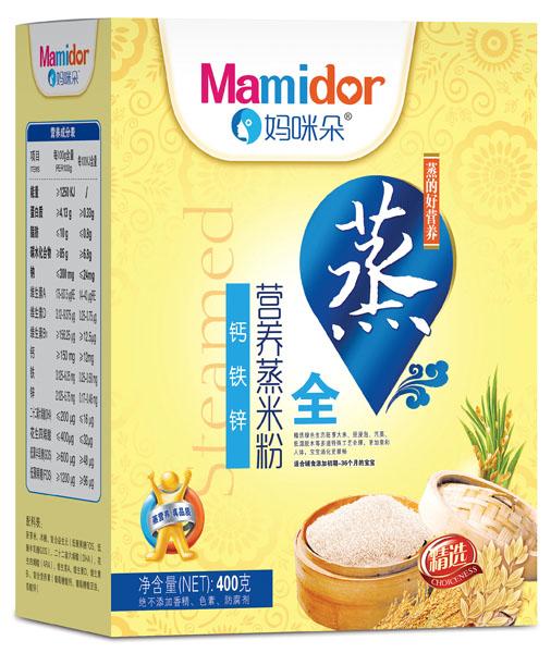 媽咪朵鈣鐵鋅營(yíng)養(yǎng)蒸米粉