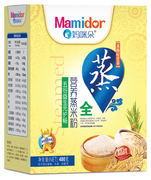 媽咪朵五谷益生元護暢營養(yǎng)蒸米粉