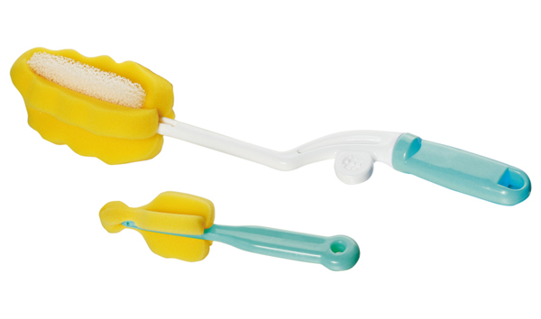 飛樂比旋轉泡綿奶刷奶瓶刷+奶嘴刷