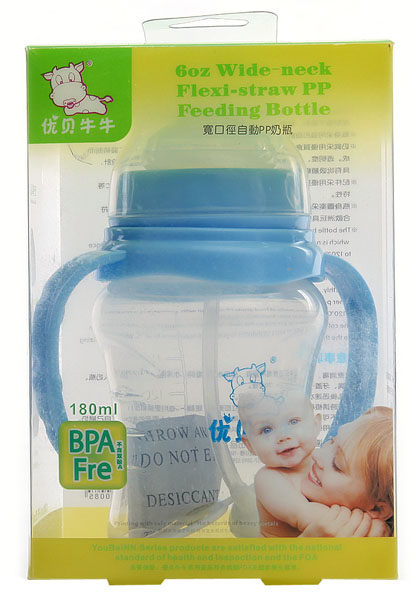 優(yōu)貝牛牛寬口自動(dòng)PP奶瓶180ml