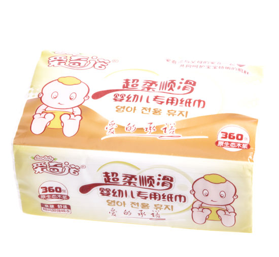 愛奇諾超柔順滑-嬰幼兒專用360張紙巾