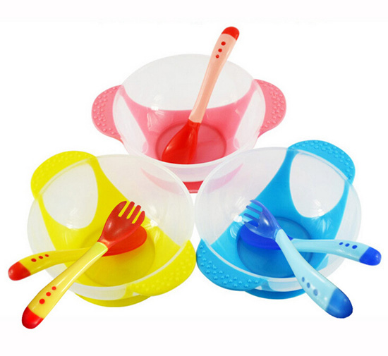 晶瑩雙耳防滑包膠吸盤(pán)碗