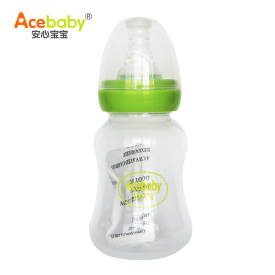 安心寶寶125ml標口圓弧形PP奶瓶綠色