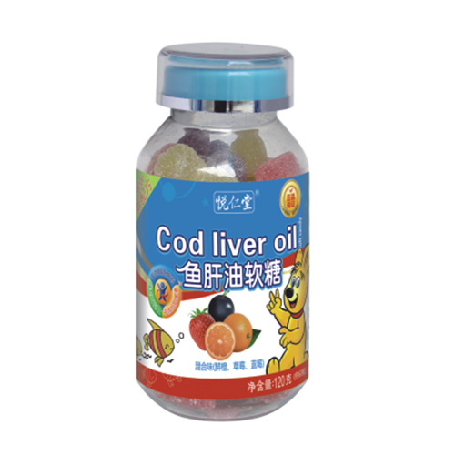 120克悅?cè)侍敏~肝油果蔬軟糖