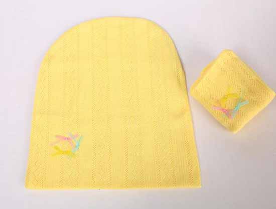 元曼孕產(chǎn)期防頭風(fēng)帽子(黃色)