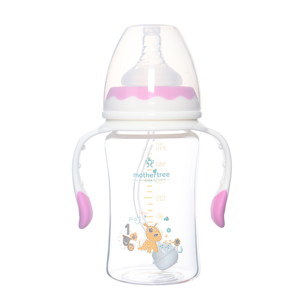 媽咪樹(shù)寬口高硼硅玻璃奶瓶210ml