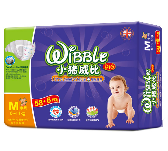 小豬威比紙尿褲M58+6
