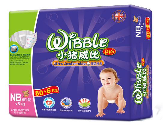 小豬威比紙尿褲NB80+6