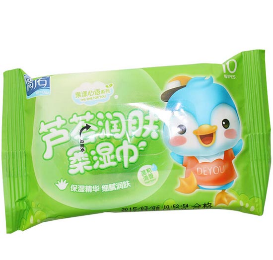 德佑一次性蘆薈味濕巾10片裝
