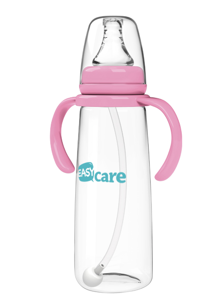 伊斯卡爾240mlPP自動標準口徑奶瓶(紅)