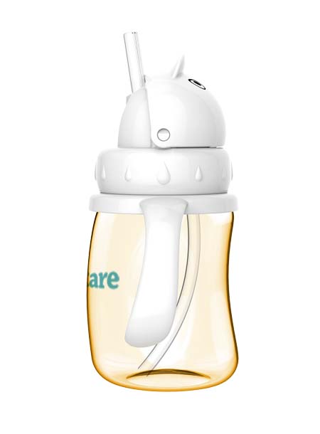 伊斯卡爾180ml PPSU企鵝吸管杯(測面)