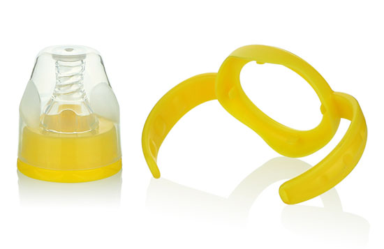 貝嬰奇標(biāo)口手柄牙蓋組黃色